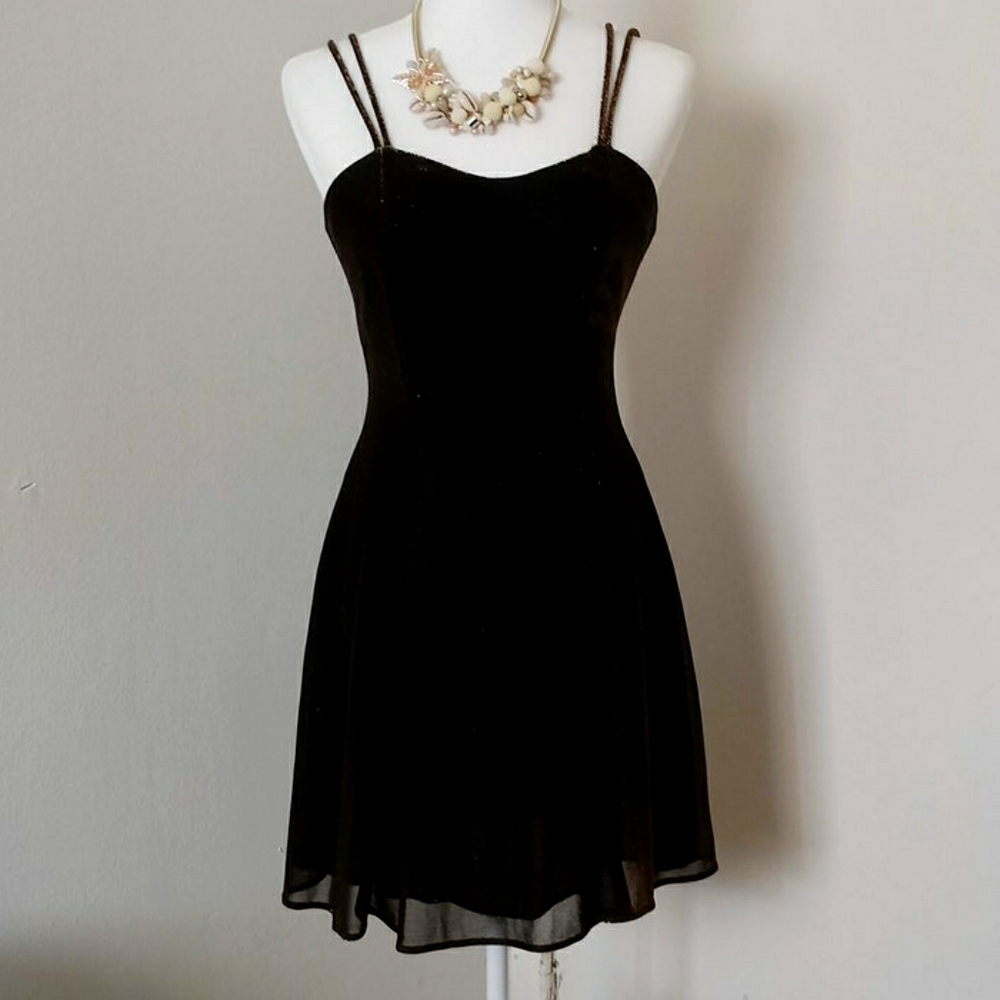 ALL THAT JAZZ MINI DRESS METALLIC BRONZE SIZE 5/6 - Picture 1 of 8